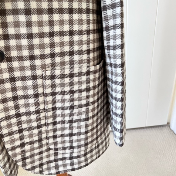 Oversized Madewell Larsen Blazer in Brown Buffalo Check Plaid. Large. SOLD OUT - Picture 3 of 12